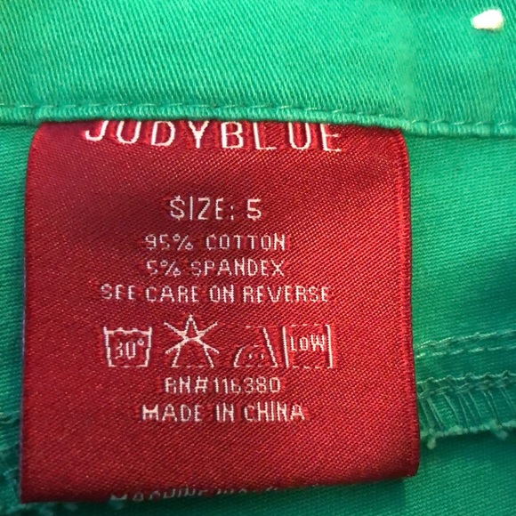 Judy Blue Green Skinny Jean SZ 5 - Picture 6 of 6